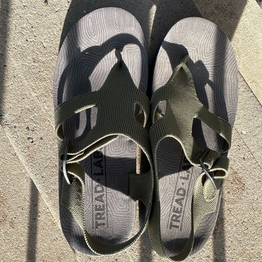 Tread Labs Sandals with Adjustable Straps Arch Support Men’s Size 9 GREEN - Picture 6 of 11